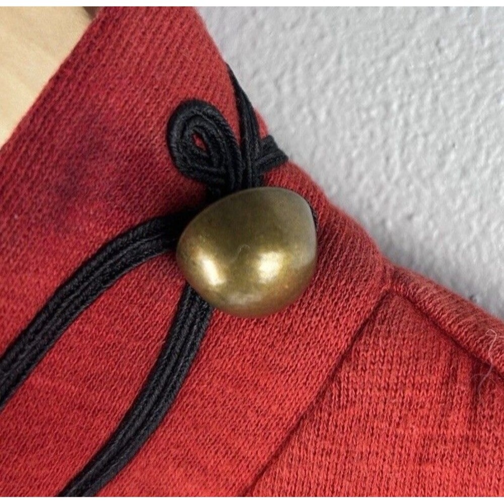 VTG Denim Supply Ralph Lauren Military Army Cropped Slim Band Jacket Size M Red - Picture 9 of 10